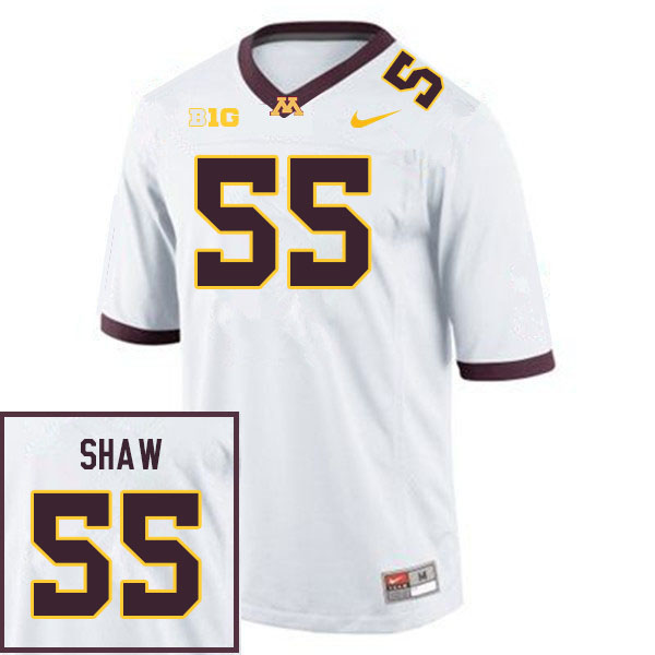 Men #55 Karter Shaw Minnesota Golden Gophers College Football Jerseys Sale-White - Click Image to Close